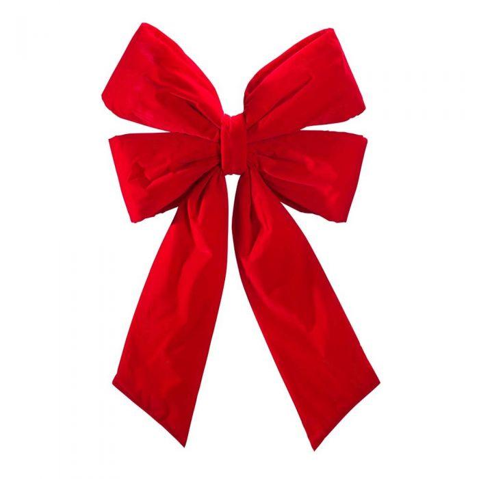 Red Rigid Velvet Bow without header